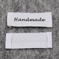 stock cotton handmade tags/white cotton printed handmade labels for handmade items clothing label custom collar labels Labels