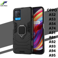 JieFie Cool Design สำหรับ OPPO A54 / A53 / A52 / A74 / 31 / A91 / A92 / A93 / A94/A95เกราะกันกระแทกฝาครอบโทรศัพท์แม่เหล็กผู้ถือวงเล็บนิ้วมือ Hard PC + ซิลิโคน TPU เคสใส่โทรศัพท์