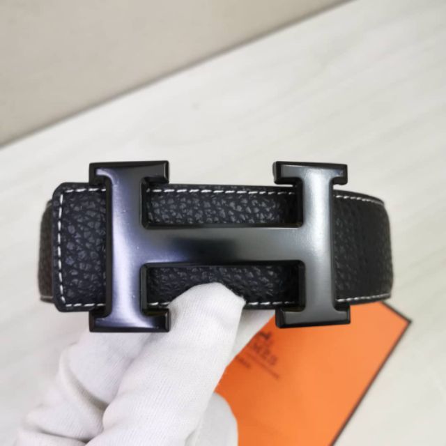 Hermes leather belt full black | Lazada