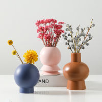 Nordic Ceramic Vase Living Room Creative Flower Arrangement Morandi Dry Flower Pot Ornaments Home Decoration