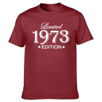 Funny Summer Style Limited Edition 1973 T Shirts Men Funny Birthday Short Sleeve O Neck Cotton Man Made In 1973 T-shirt Tops XS-4XL-5XL-6XL
