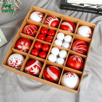 FS จี้ลูกบอลกลิตเตอร์ หลากสีสัน สําหรับแขวนตกแต่งปาร์ตี้คริสต์มาส 44 ชิ้น ต่อกล่อง Christmas tree ball ลูกบอลตกแต่งหลากสี