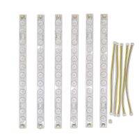 (6pcs/Pack) Dual Colors Bar Lights Rigid LED Strip With Lens For Repairing Ceiling Lamps 9Wx2 310x18MM 2835-2B3Cx2 6D 6D