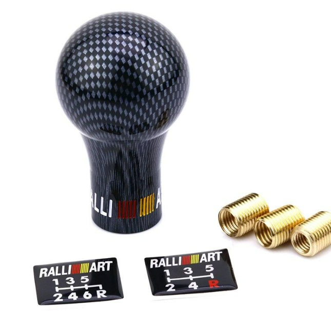 Ralliart Carbon Manual Automatic Transmission Gear Shift Knob For ...