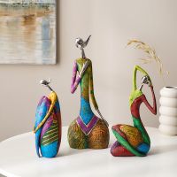 Modern Art Figurine Desktop Decoration Accessories Gift Creative Home Decoration Colorful Abstract Figure Sculpture Living Room