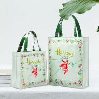 top●Harrods กระเป๋าช้อปปิ้ง PVC กันน้ำความจุขนาดใหญ่แฟชั่นสไตล์ยุโรปและอเมริกาแบบใหม่กระเป๋าสะพายไหล่กระเป๋าแบบหิ้วกระเป๋าผู้หญิง