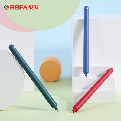 BEIFA Rotary Gel Pen Sign Smooth Writing Self Cleaning 0.5mm Black ink Fine Point Ballpoint Office School Student Pens
