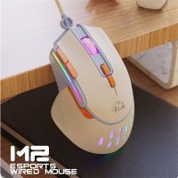 ใหม่ Mecha Esports เมาส์สำหรับเล่นเกม Ergonomic Macro การเขียนโปรแกรมเมาส์แบบมีสายคอมพิวเตอร์ Office Home Gamer Mice สำหรับ PC เดสก์ท็อปแล็ปท็อป