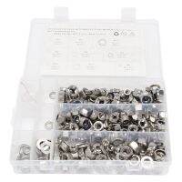 255Pcs Stainless Steel M6 M8 M10 Locking Full Nuts Washers Kit with Box