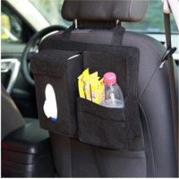 hot！【DT】✖¤  Car Back Storage Organizer Hanging Paper Felt Trash Can Accessories