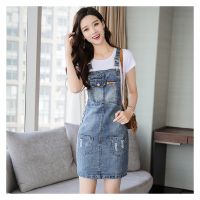 【HOT】▧ New Fashion Denim Sundress Overalls Dresses Female Jeans S-3XL