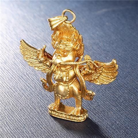 ทองแดงบริสุทธิ์ทิเบตเนปาลหัตถกรรมพุทธศาสนาการ์เดียนของพระพุทธศาสนาปีกสีทอง-dapeng-นกจี้พรสันติภาพและความเจริญรุ่งเรือง