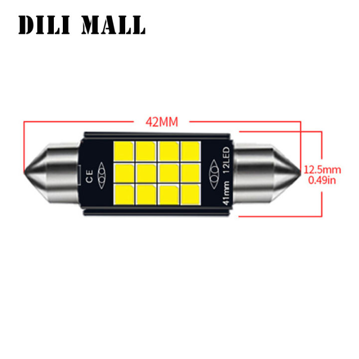 ขายหลอดไฟ-led-10ชิ้นโคมไฟหลังคา-canbus-ปลายสองด้าน1260-9w-900lm-อะไหล่ไฟอ่านหนังสือภายในความสว่างสูง