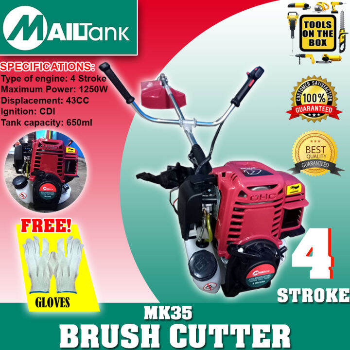 MailTank Grass Cutter / Brush Cutter 4 Stroke MK35 SH350H Complete