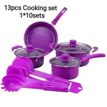 13pcs Colored Cookware Set Purple DM