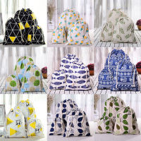 【cw】Leaves Pineapple Fish Drawstring Cotton Linen Storage Bag Christmas Gift Candy Organizer Makeup Cosmetic Coins Keys Bags 49321hot