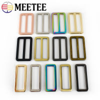 Meetee 38mm 2050Pcs Metal Ring Buckles Tri-Glide Adjust Clasp Bag Straps Slider Hook DIY Webbing Belt Buckle Adjustable Button