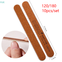 ?【Lowest price】YUE 10pcs เล็บไฟล์ไม้เล็บศิลปะกระดาษทรายบัฟเฟอร์เล็บเล็บเล็บเครื่องมือ