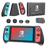 [COD]OIVO Dockable Grip Case สำหรับ Nintendo Switch, Handheld Grip &amp; Comfort Grip พร้อมการออกแบบเชิงเรขาคณิตที่ได้รับการอัพเกรดสำหรับ Nintendo Switch 4 Thump Grips ของขวัญ