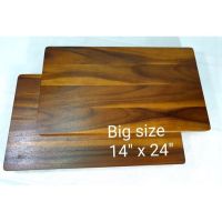 ♙MINIWOOD เขียงไม้ใหญ่ 14x24 เขียงไม้จามจุรีไม้แท้ Wooden cutting board FOOD GRADE✥