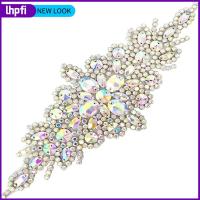 LHPFI สายพานเพชร อุปกรณ์เสริมเข็มขัด การตกแต่งชุดเดรส Rhinestone applique เจ้าสาวในบ้าน เข็มขัด rhinestone สำหรับชุดทางการ ชุดกาวน์ ชุดเดรส