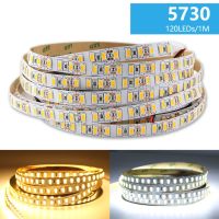 [Ricky Lighting] DC 12V SMD 5730 LED Strip Light Tape 5M 120Led แบบยืดหยุ่น /M Warm White LED Light Strip Lamp Ribbon ไม่กันน้ำตกแต่งห้อง