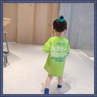 Ready Stock Quick Shipment Childrens Clothing Girls Short-Sleeved One-Piece Dress Princess Vest Suspender Baby Infant Clothes Tops T-Shirt Western Style Thin