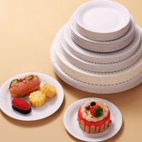 【CW】℡  50pcs6  7   9  Disposable Food Paper Plates Colorful Childdiy Birthday Decoration Dinner Wholesal