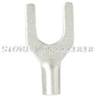 【YF】●☎卍  10 x 5mm Stud 2.5mm Wire Non Insulated Spade Fork Terminal Connectors