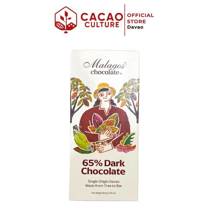 Cacao Culture - Malagos Chocolate - 65% Dark Chocolate Bar - 85g ...