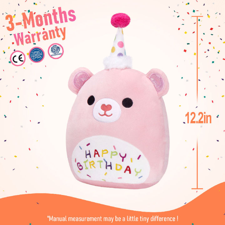 31cm-birthday-bear-soft-throw-pillows-sleeping-plush-toy-cute-soft-high-quality-stuffed-animals-pink-plush-pillows-for-girls