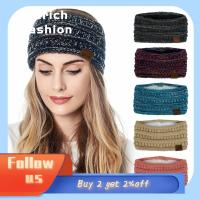 ALDRICH FASHION อบอุ่น หนา Fuzzy เครื่องประดับผม ผ้าพันหัว ผ้าฟลีซซับใน ที่คาดผมอุ่นหูสำหรับผู้หญิง ที่คาดผมถัก