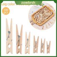 ZOWBRSH 100Pcs จิปาถะ แอร์ ดราย ไลน์ หัตถกรรม ไม้หนีบผ้า คลิปไม้ ไม้หนีบผ้า หมุดกระดาษภาพถ่าย