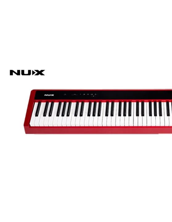 NUX NPK10 88 Key TripleSensor Scaled Hammer Action Electric Piano (Red) + Free X Stand