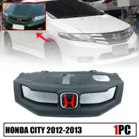 กระจังหน้าแต่งตาข่าย กระจังหน้ารถยนต์ รุ่น ฮอนด้า ซีวิด HONDA CITY ปี 2012 - 2013 สีดำ โลโก้Hแดง