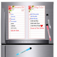 2pcs Magnetic Dry-Erase Whiteboard for Refrigerator Reminder Memo Pad Weekly Planner To Do List Grocery Menu Board Fridge Magnet