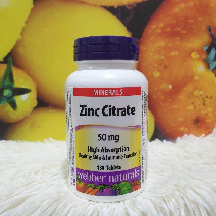 ber Naturals Zinc Citrate 50mg High Absorption 180Tablets Lazada PH