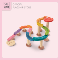 PlanToys ของเล่นไม้ Marble Run - Deluxe ระบบรางลูกแก้ว ตัวต่อรางลูกแก้ววิ่ง ของเล่นเด็ก 3 ขวบ