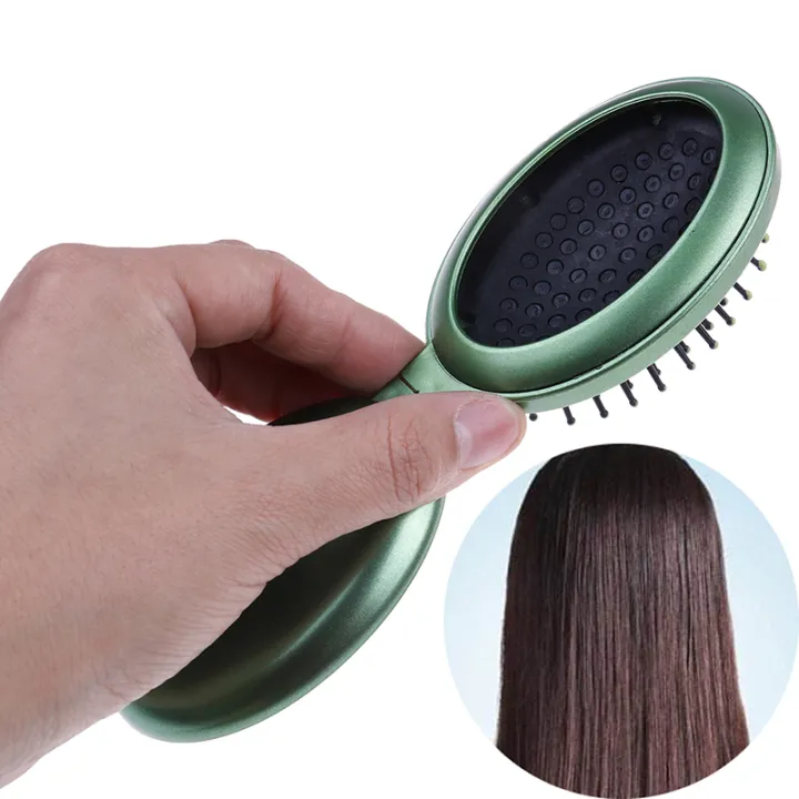 Portable travel folding hair brush with mirror compact pocket size comb  gifts | Lazada PH