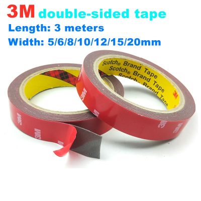 ◐☜◕ 3M VHB Acrylic Adhesive Double Sided Foam Tape Strong Adhesive Pad Waterproof High Quality Reusable Home Car Office Decoration
