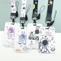 ❁  Cartoon Space Sastronaut Card Set Student Anti-Lost Lanyard Meal Card Holder Key Chain Door Card Bag