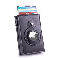 Bycobecy New Apple Airtag Wallet For Men Carbon Fiber Fashion ID Credit Card Holder Case Rfid Slim Airtag Slide Wallet Purse