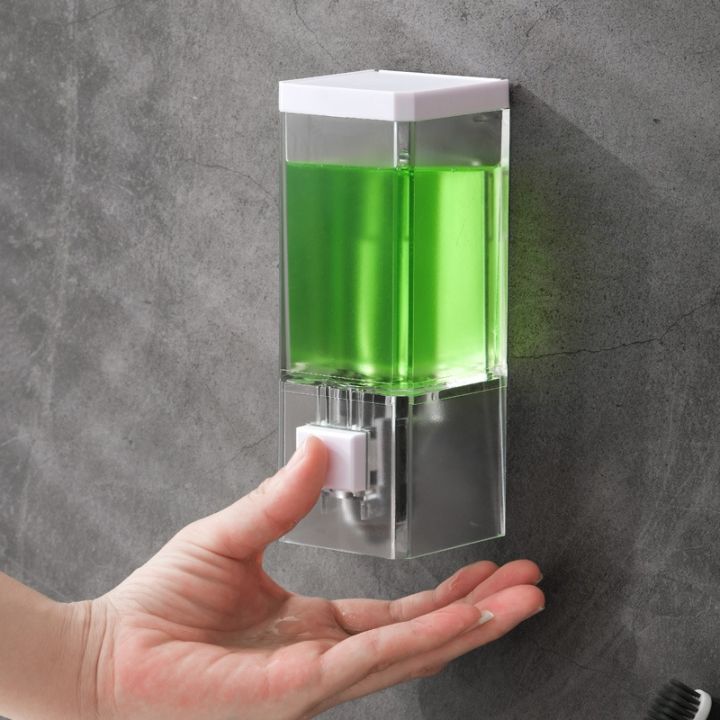cw-250ml-manual-dispenser-transparent-wall-mounted-for-sanitizer-shampoo-shower-gel-bottle