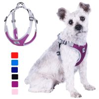 【jw】☇✣❃ Breathable Mesh Dog Harness Small Medium Dogs Reflective Pug Chihuahua French Bulldog Supplies