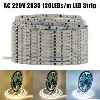 Adhesive Led Light Strip 10M 50M AC 220V 2835 120LEDs/m tiras de luces led Waterproof Ribbon Home Decor 3000K 4000K 6000K