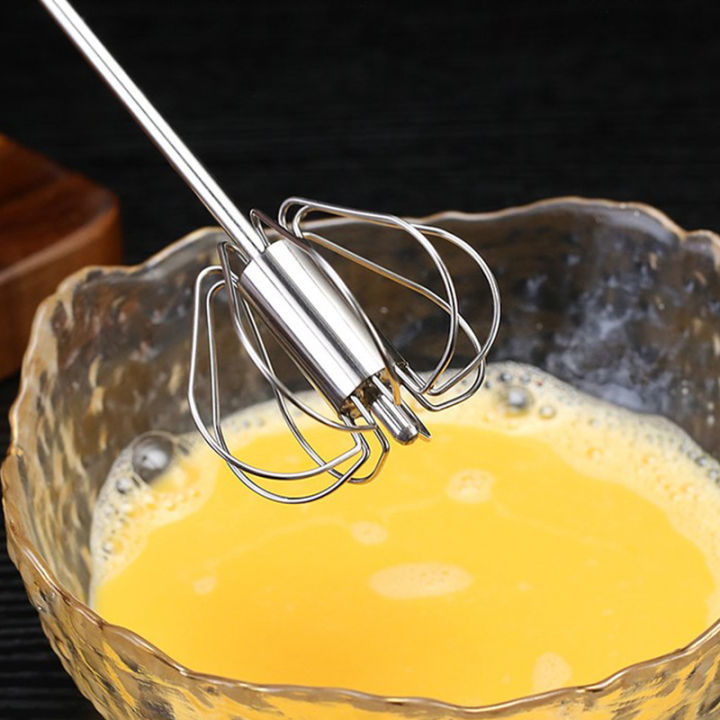 sunyanping-ขายดี-เครื่องตีไข่กึ่งอัตโนมัติแบบใช้มือตะกร้อผสมแป้งสแตนเลสสตีลใช้ในครัวหมุนได้เองเครื่องตีครีมอบในครัว
