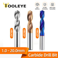 ดอกสว่าน Tooleye Carbide ดอกสว่านโลหะแข็งดอกสว่านเกลียวเหล็กทังสเตนสำหรับงานโลหะเครื่องกลึงโลหะเครื่องมือเจาะ1.0-20.0มม.