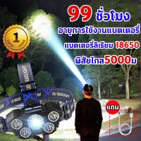 ?สินค้าขายดี? ไฟฉายคาดหัวLED ไฟคาดหัว ไฟคาดหัวแรงสูง ไฟ LED 5 ดวง ระยะการส่องสว่างไกลและกว้าง ใช้ได้10-24ชม ไฟฉายคาดหัวแรงสูง ไฟฉาย