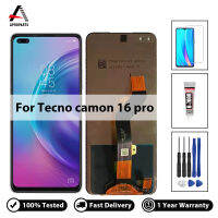 6.8 ต้นฉบับสำหรับ Tecno Camon 16 Pro CE8หน้าจอสัมผัสจอแสดงผล LCD Digitizer สมัชชาเปลี่ยนที่มีคุณภาพสูงไม่มีพิกเซลตาย + ของขวัญ