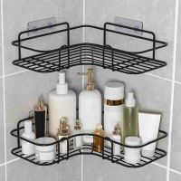 Bathroom Shelf Shower Wall Mount Shampoo Storage Holder With Suction Cup No Drilling Kitchen Storage Bathroom Accessories Bathroom Counter Storage